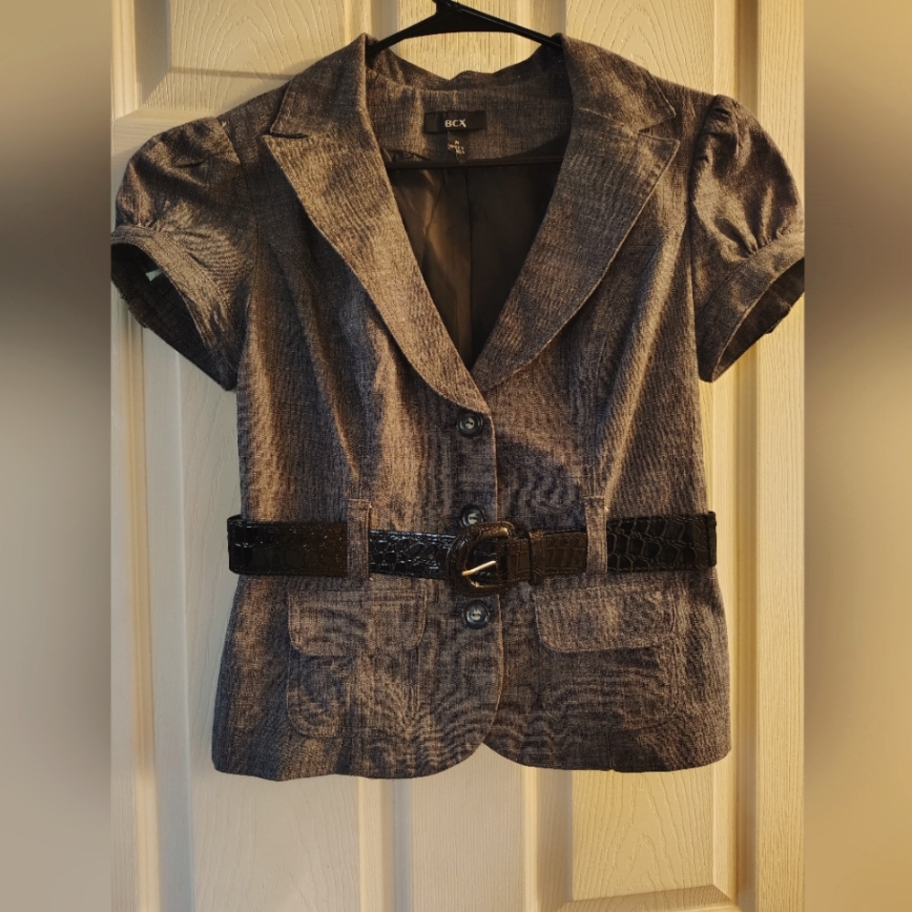 BCX Charcoal Skirt Suit Size M